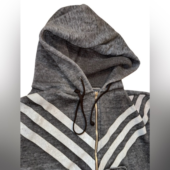 WILDFOX Tri stripe Burnout Jersey jacket women’s size large - Picture 13 of 17